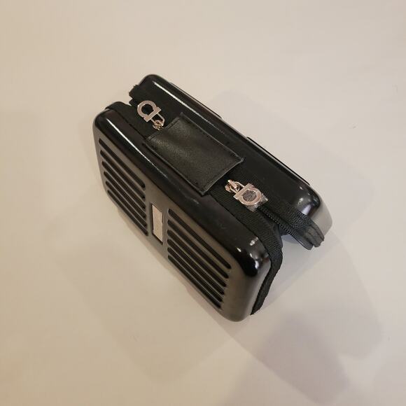 Salvatore Ferragamo EVA AIR Mini Black Zip Travel Case Amenity Toiletry pouch - Picture 11 of 11